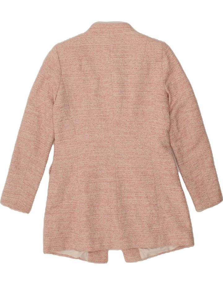 ZARA Womens Overcoat UK 14 Large Pink Flecked Vintage Zara and Second-Hand Zara from Messina Hembry 