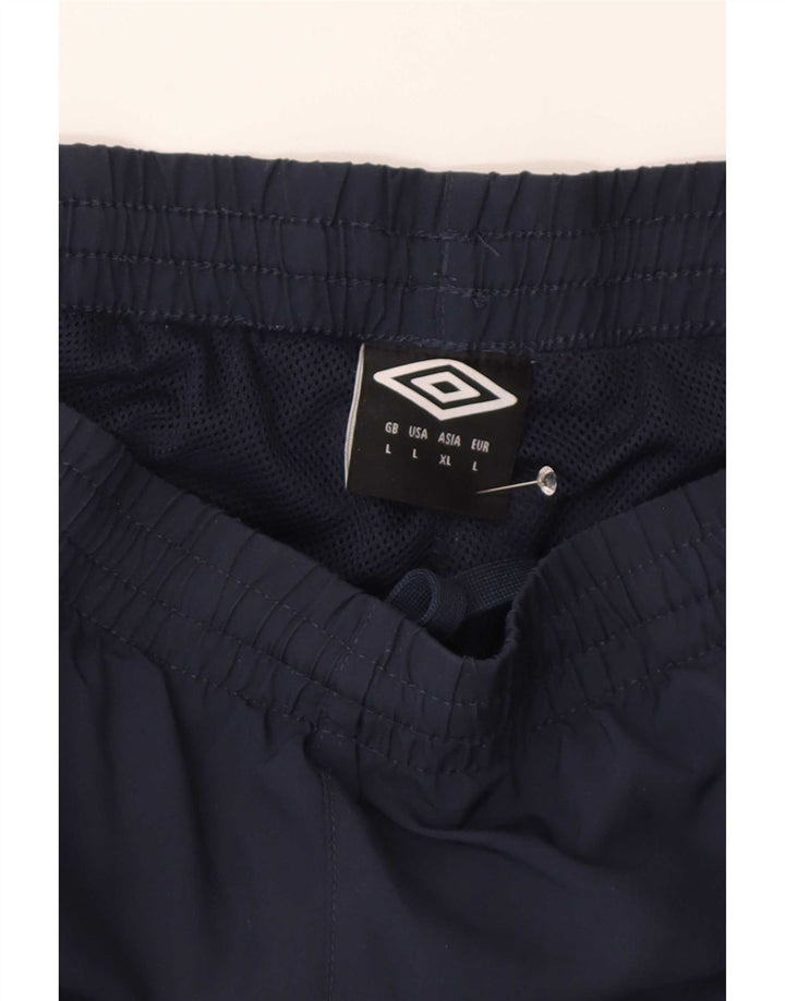Umbro Mens Tracksuit Trousers Joggers Large Navy Blue Polyester