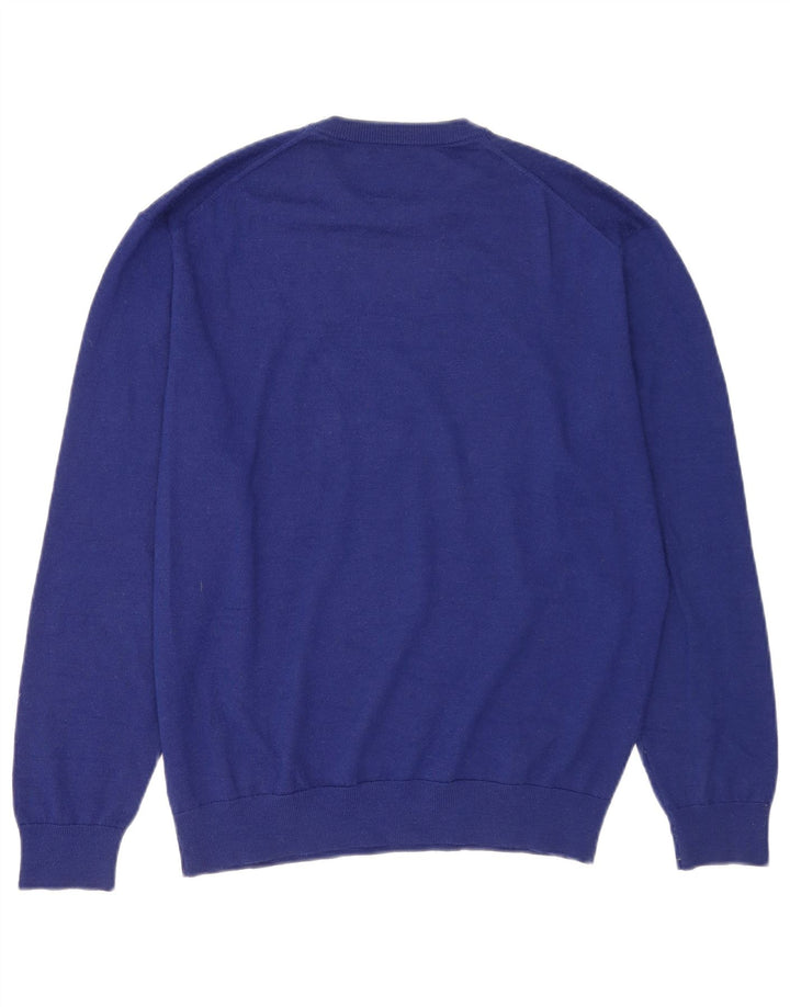 Zara Mens Crew Neck Jumper Sweater Large Blue