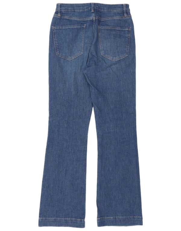 Marks & Spencer Womens High Waist Flared Jeans UK 10 Small W28 L31 Blue