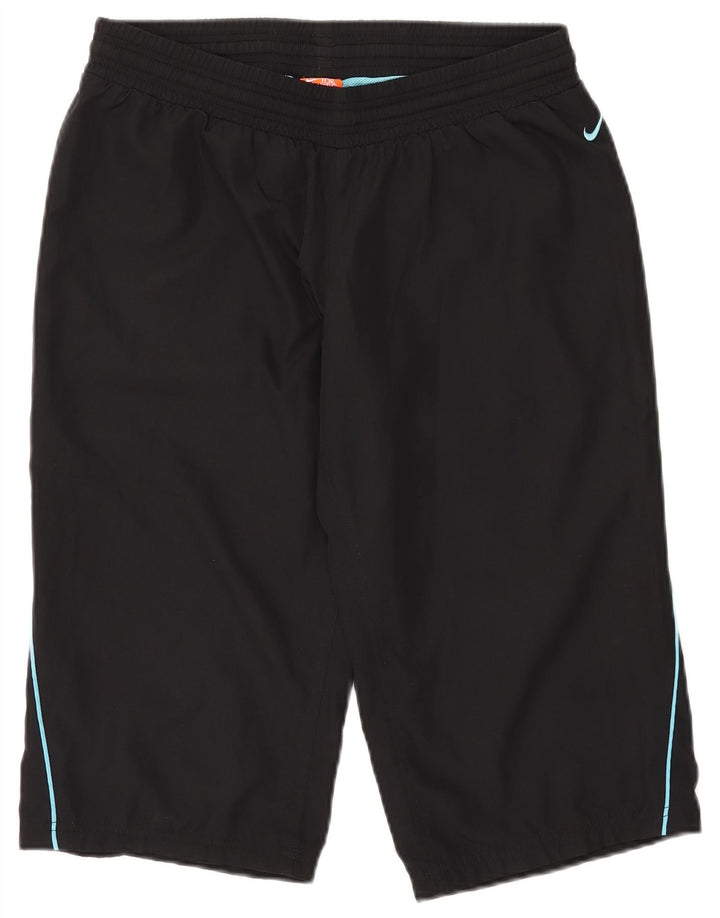 NIKE Womens Bermuda Sport Shorts UK 12/14 Medium  Black Polyester
