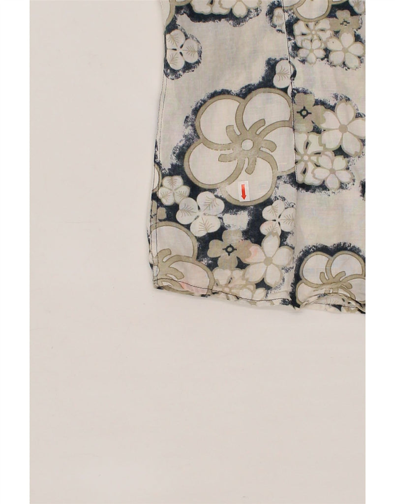 ARMANI Mens Short Sleeve Shirt Medium White Floral Vintage Armani and Second-Hand Armani from Messina Hembry 