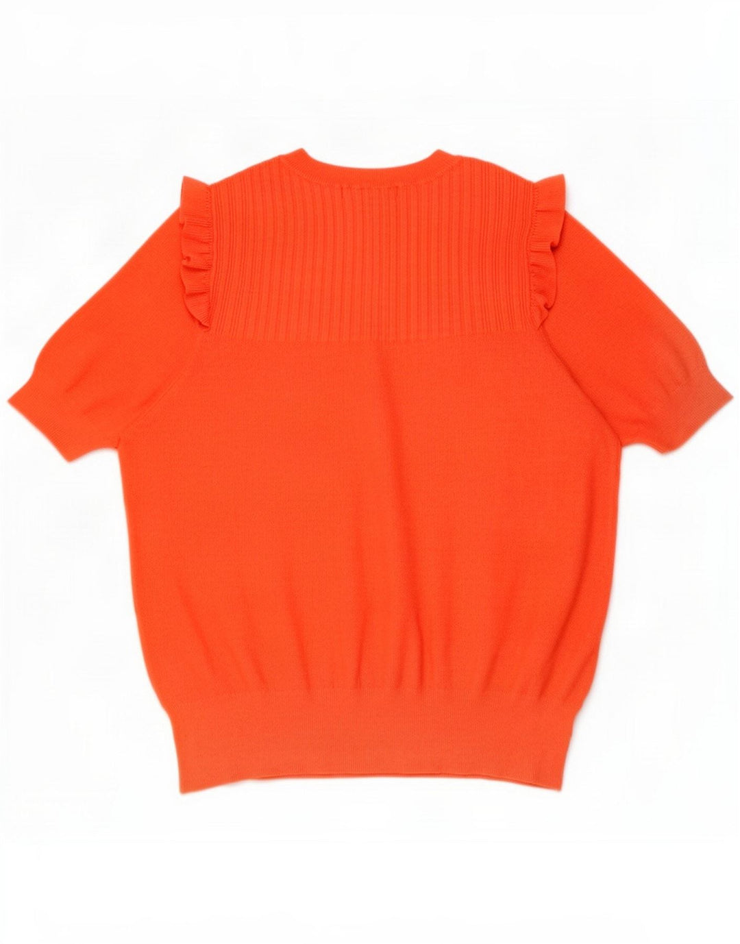 Marks & Spencer Womens Crew Neck Jumper Sweater UK 12 Medium Orange
