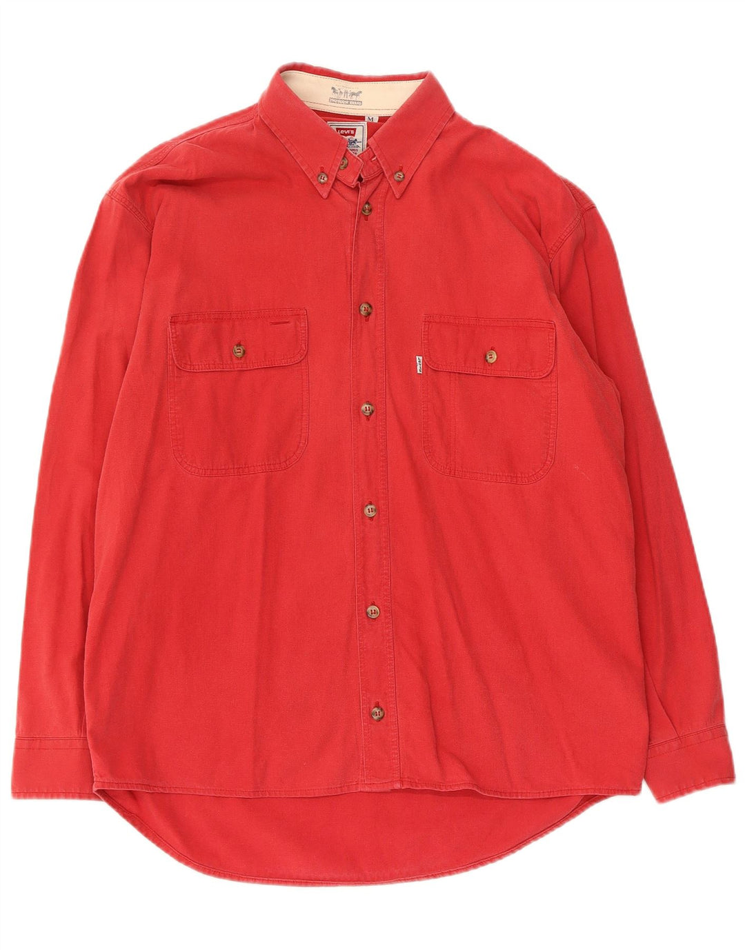 Levi's Mens Shirt Medium Red Cotton