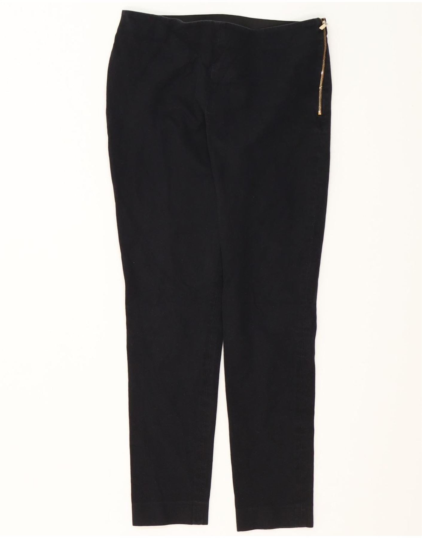 FRENCH CONNECTION Womens Cropped Trousers UK 14 Large W32 L26 Navy