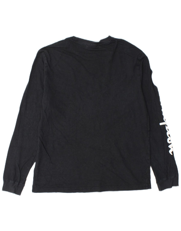 Champion Mens Graphic Top Long Sleeve Medium Black