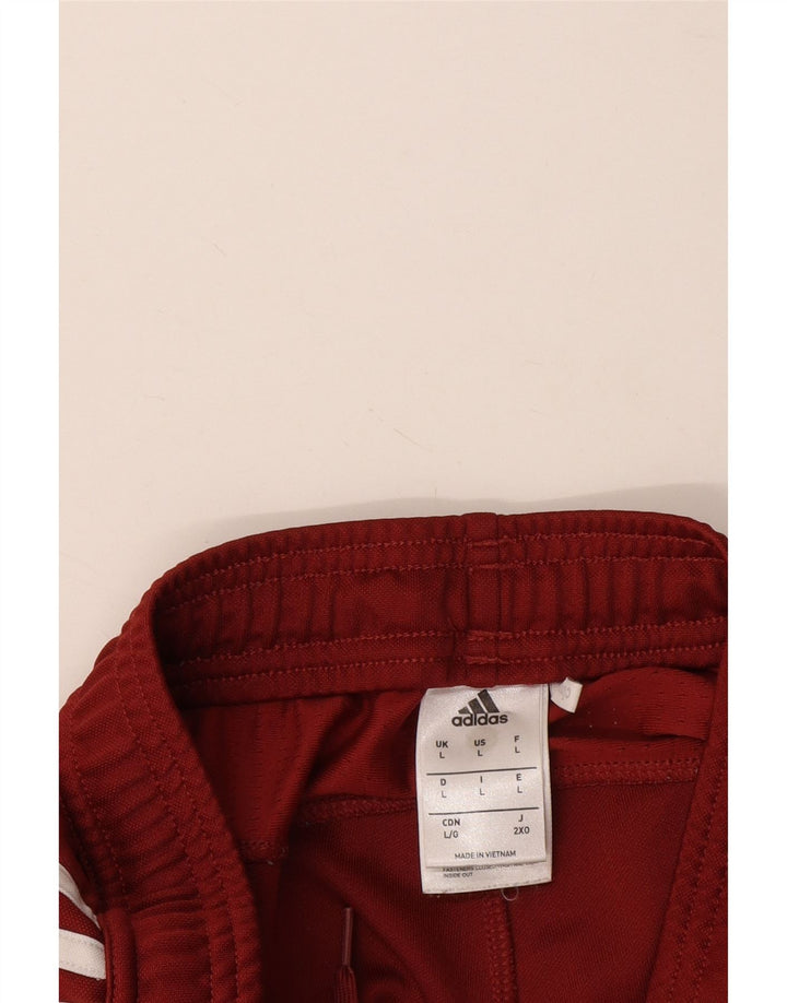 Adidas Mens Climacool Tracksuit Trousers Large Burgundy Polyester