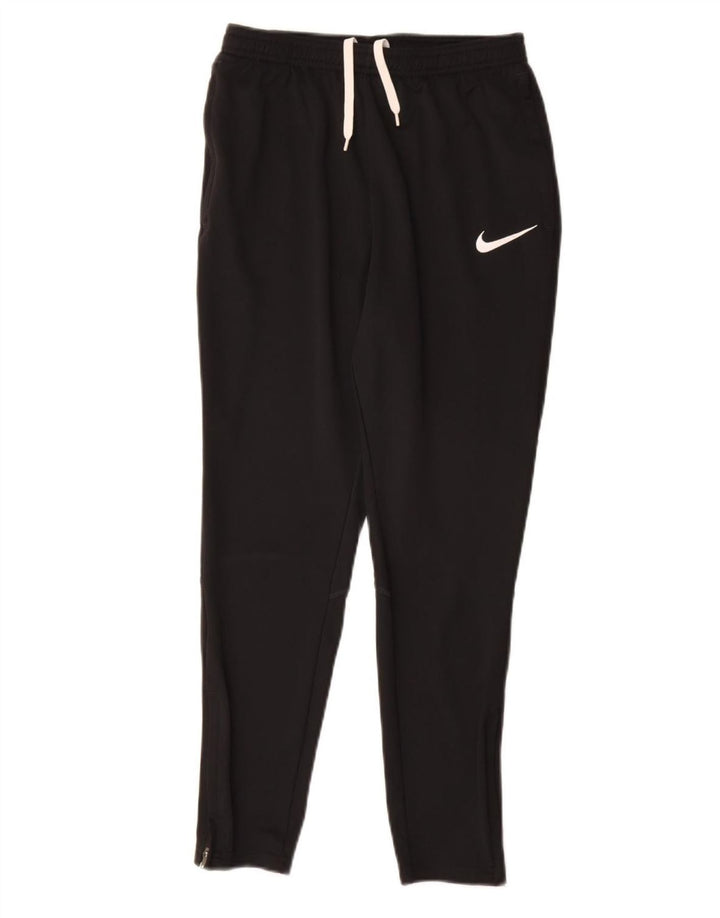 NIKE Boys Dri Fit Tracksuit Trousers 12-13 Years Large Black