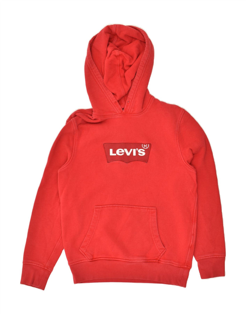 LEVI'S Mens Graphic Hoodie Jumper Small Red Cotton | Vintage Levi's | Thrift | Second-Hand Levi's | Used Clothing | Messina Hembry 