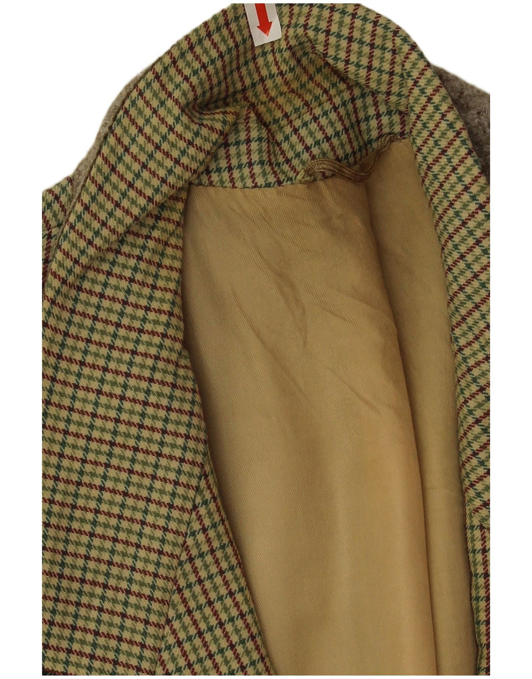 Pierre Laffitte Mens Longline Blazer Jacket UK 38 Medium Green Houndstooth