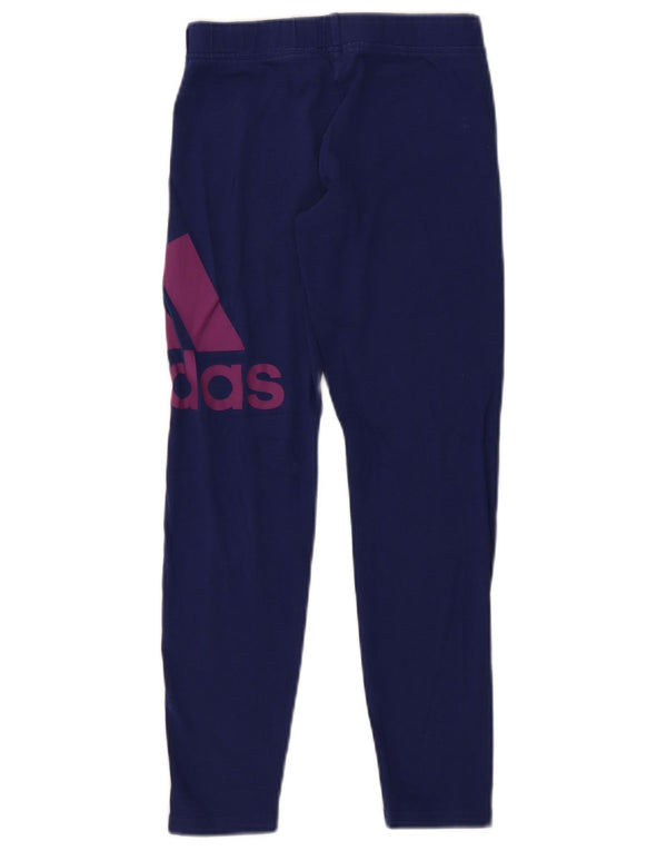 Adidas Girls Graphic Leggings 11-12 Years  Navy Blue