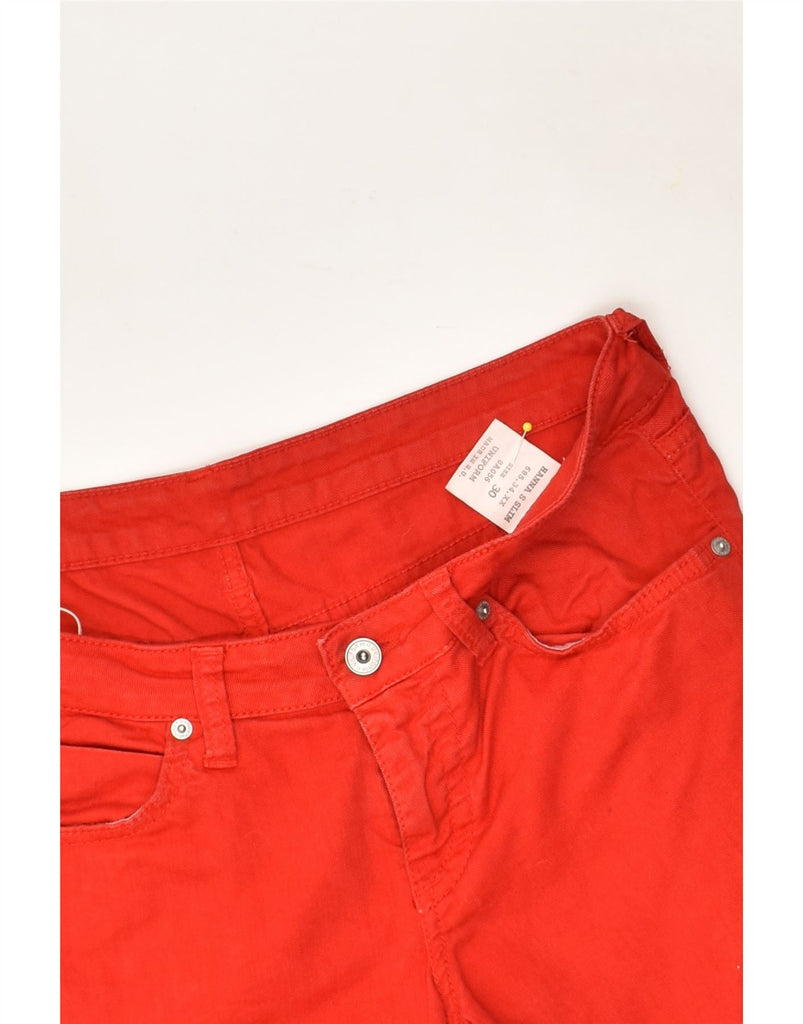 UNIFORM Womens Slim Jeans W30 L30 Red Cotton | Vintage Uniform | Thrift | Second-Hand Uniform | Used Clothing | Messina Hembry 