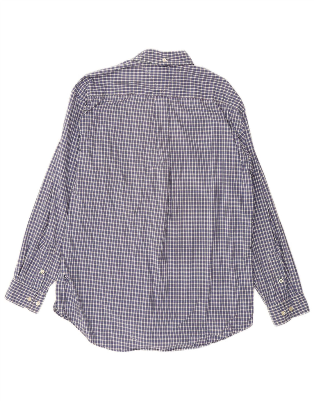 TOMMY HILFIGER Mens Grant Fit Shirt Large Blue Check Cotton