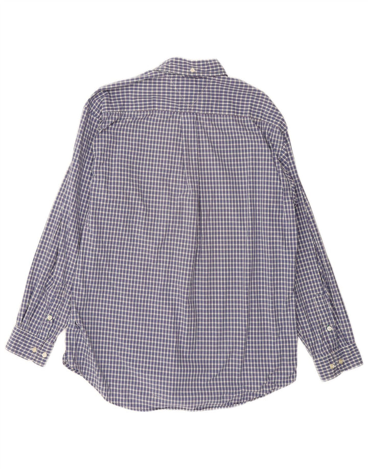 TOMMY HILFIGER Mens Grant Fit Shirt Large Blue Check Cotton