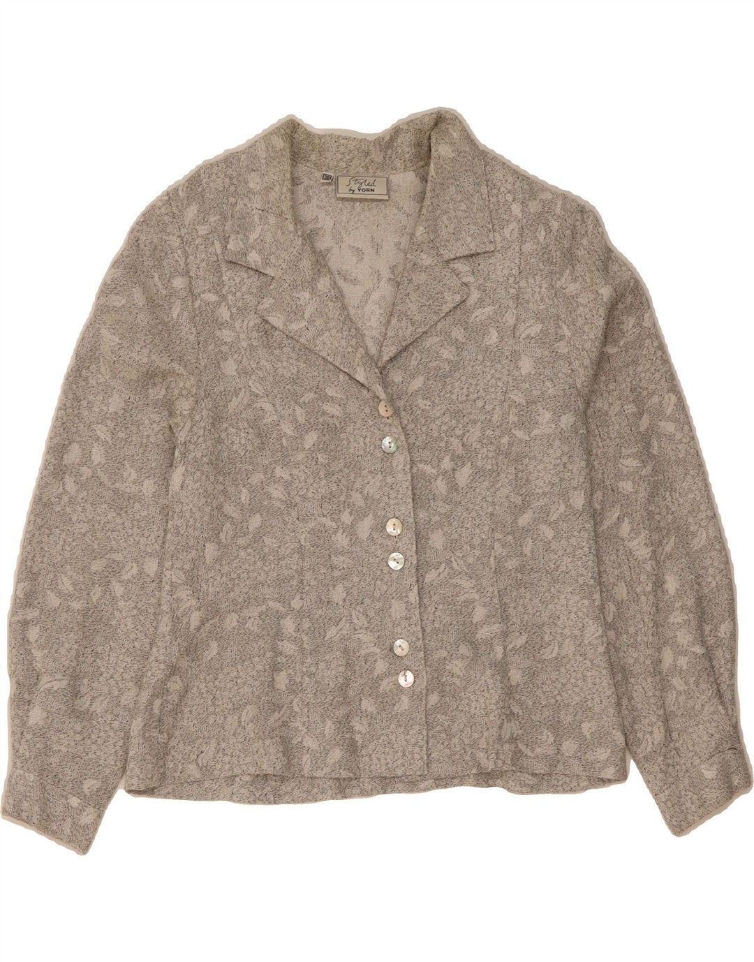 YORN Womens Shirt Blouse IT 38 XS Grey Floral Vintage Yorn and Second-Hand Yorn from Messina Hembry 