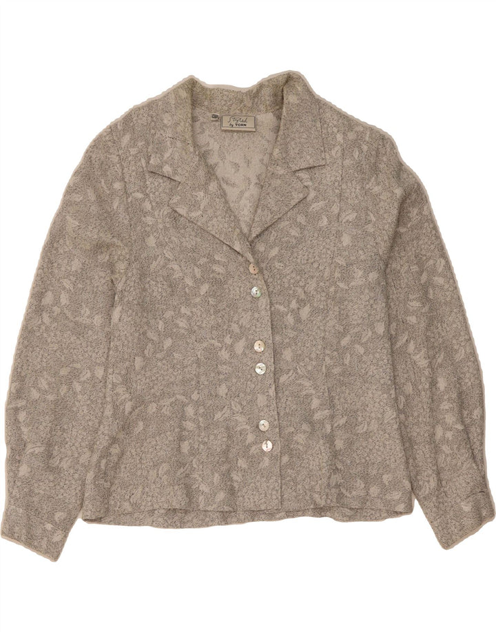 YORN Womens Shirt Blouse IT 38 XS Grey Floral Vintage Yorn and Second-Hand Yorn from Messina Hembry 