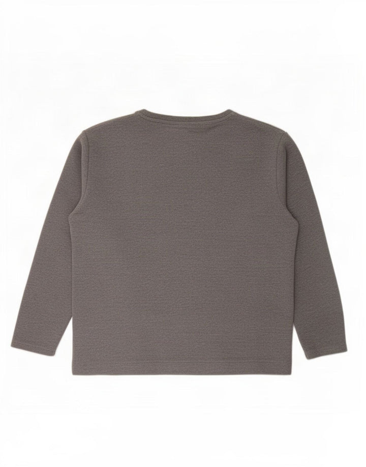 Zara Womens Top Long Sleeve UK 12 Medium Grey