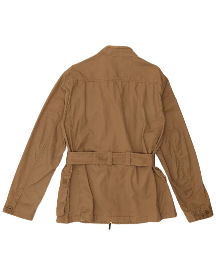 Zara Mens Utility Jacket UK 42 XL Beige Cotton