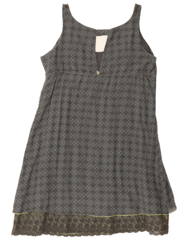 Trussardi Jeans Womens Sundress IT 44 Medium Grey Geometric