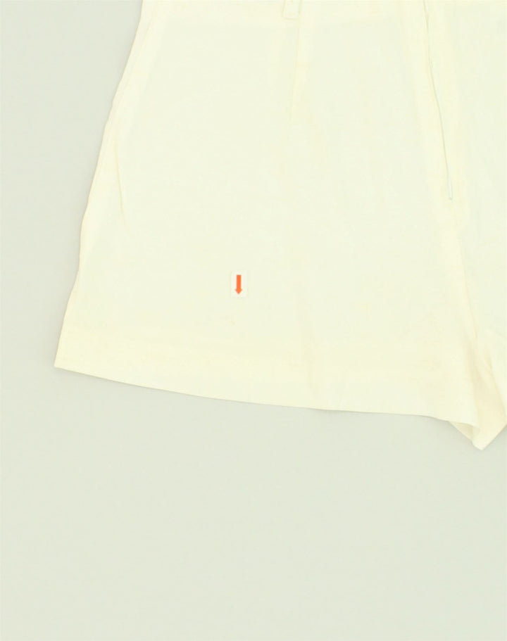 BENETTON Womens High Waist Hot Pants IT 40 Small W24  White Viscose | Vintage Benetton | Thrift | Second-Hand Benetton | Used Clothing | Messina Hembry 