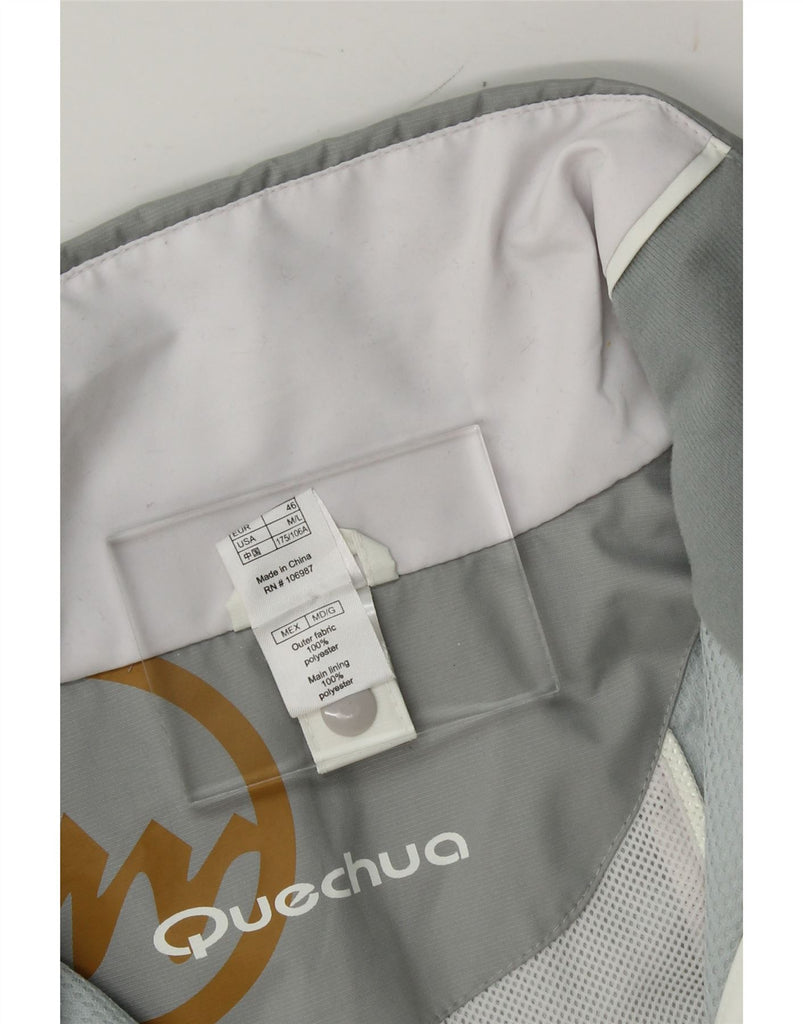 DECATHLON CREATION Mens Quechua Rain Jacket EU 46 Small White Colourblock Vintage Decathlon Creation and Second-Hand Decathlon Creation from Messina Hembry 