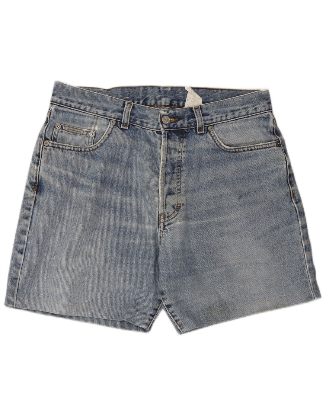 Calvin Klein Mens Denim Shorts W32 Medium Blue Cotton