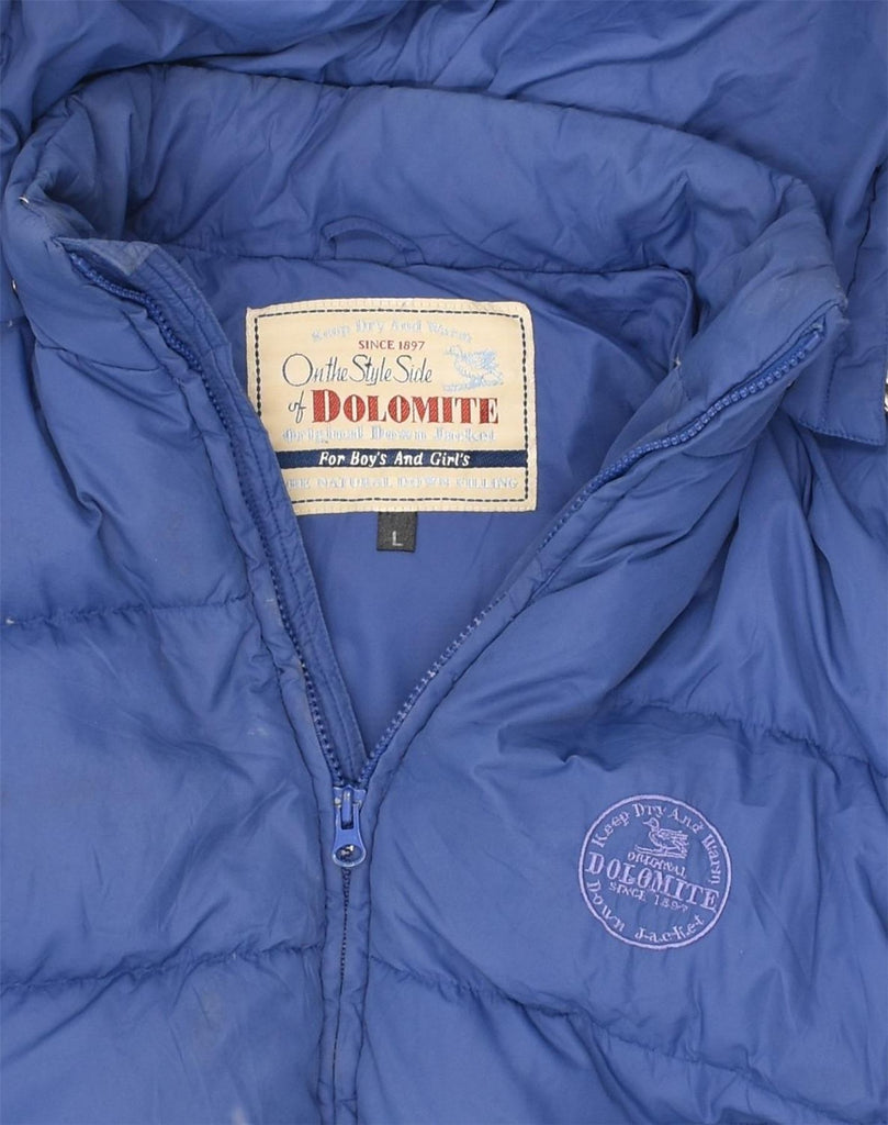 DOLOMITE Boys Hooded Padded Jacket 12-13 Years Large  Blue | Vintage Dolomite | Thrift | Second-Hand Dolomite | Used Clothing | Messina Hembry 