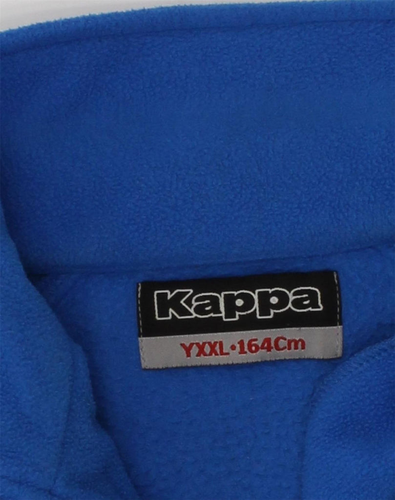 KAPPA Boys Zip Neck Fleece Jumper 13-14 Years 2XL Blue Polyester | Vintage Kappa | Thrift | Second-Hand Kappa | Used Clothing | Messina Hembry 