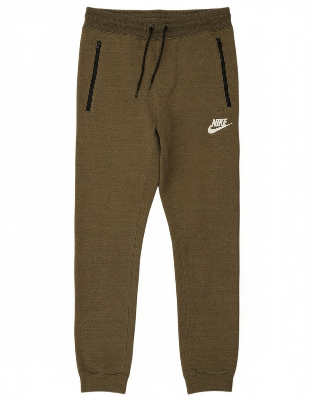Nike Mens Tracksuit Trousers Joggers Small Khaki Cotton