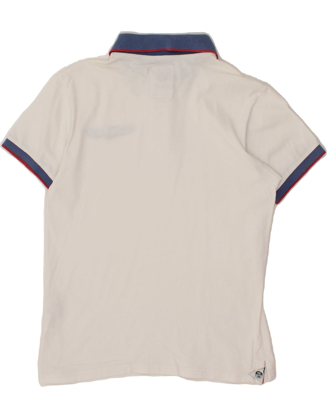 NORTH SAILS Mens Polo Shirt Small White Colourblock Cotton Vintage North Sails and Second-Hand North Sails from Messina Hembry 