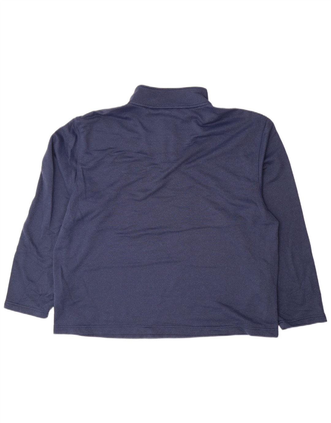 Izod Mens Zip Neck Sweatshirt Jumper 2XL Navy Blue Polyester