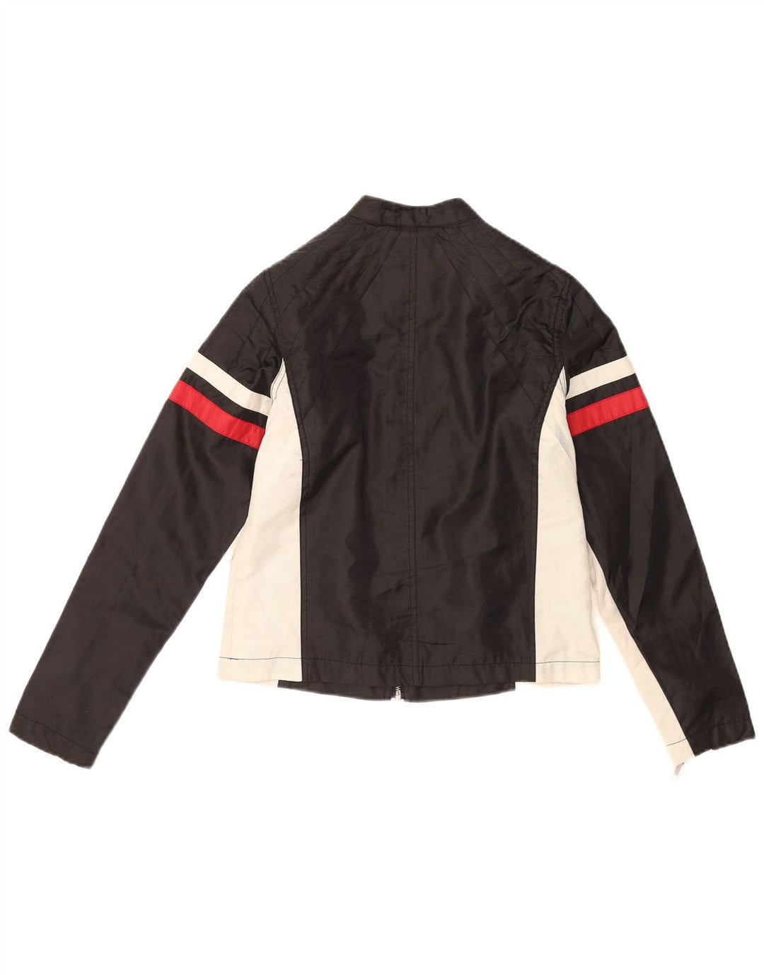 Vintage Mens Biker Jacket UK 36 Small Black Colourblock