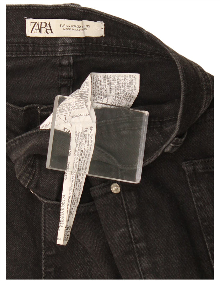 Zara Mens Slim Jeans EU 42 Large W32 L30 Black Cotton
