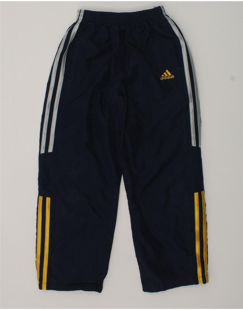 ADIDAS Boys Tracksuit Trousers 5-6 Years Navy Blue Polyester | Vintage Adidas | Thrift | Second-Hand Adidas | Used Clothing | Messina Hembry 