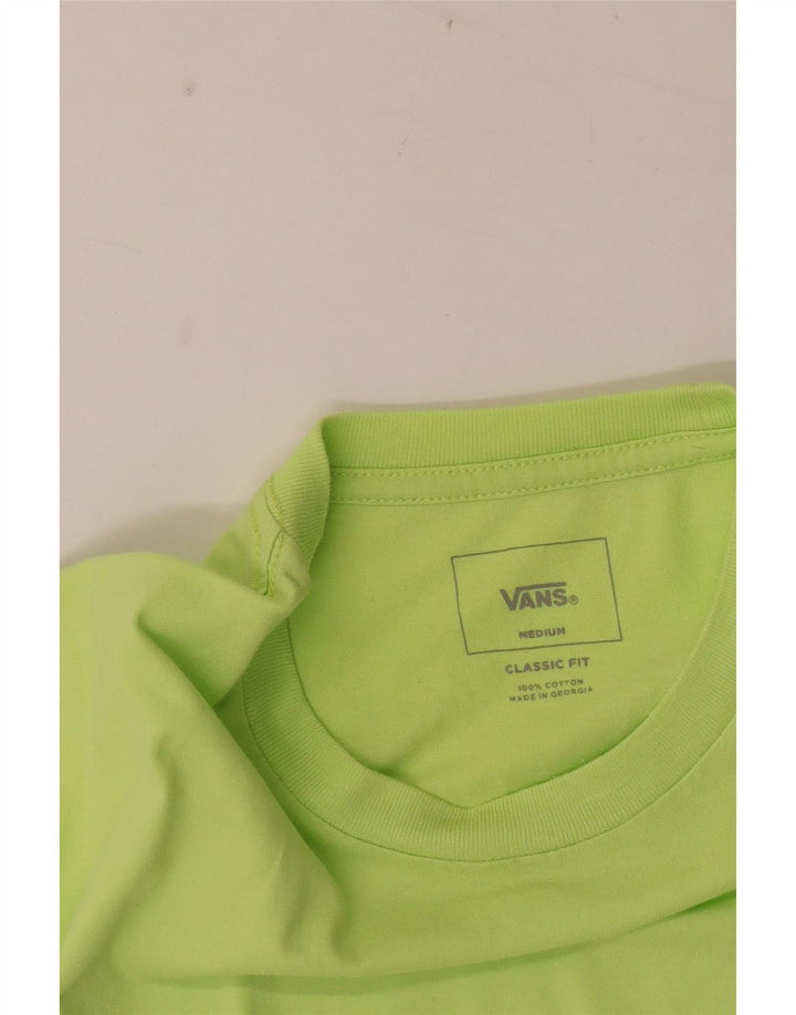 Vans Mens Classic Fit T-Shirt Top Medium Green Colourblock Cotton