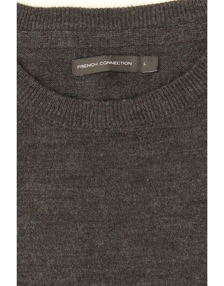 French Connection Mens Crew Neck Jumper Sweater Large Grey