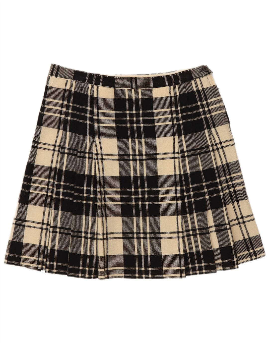 Vintage Womens Mini Skirt W26 Small Black Plaid