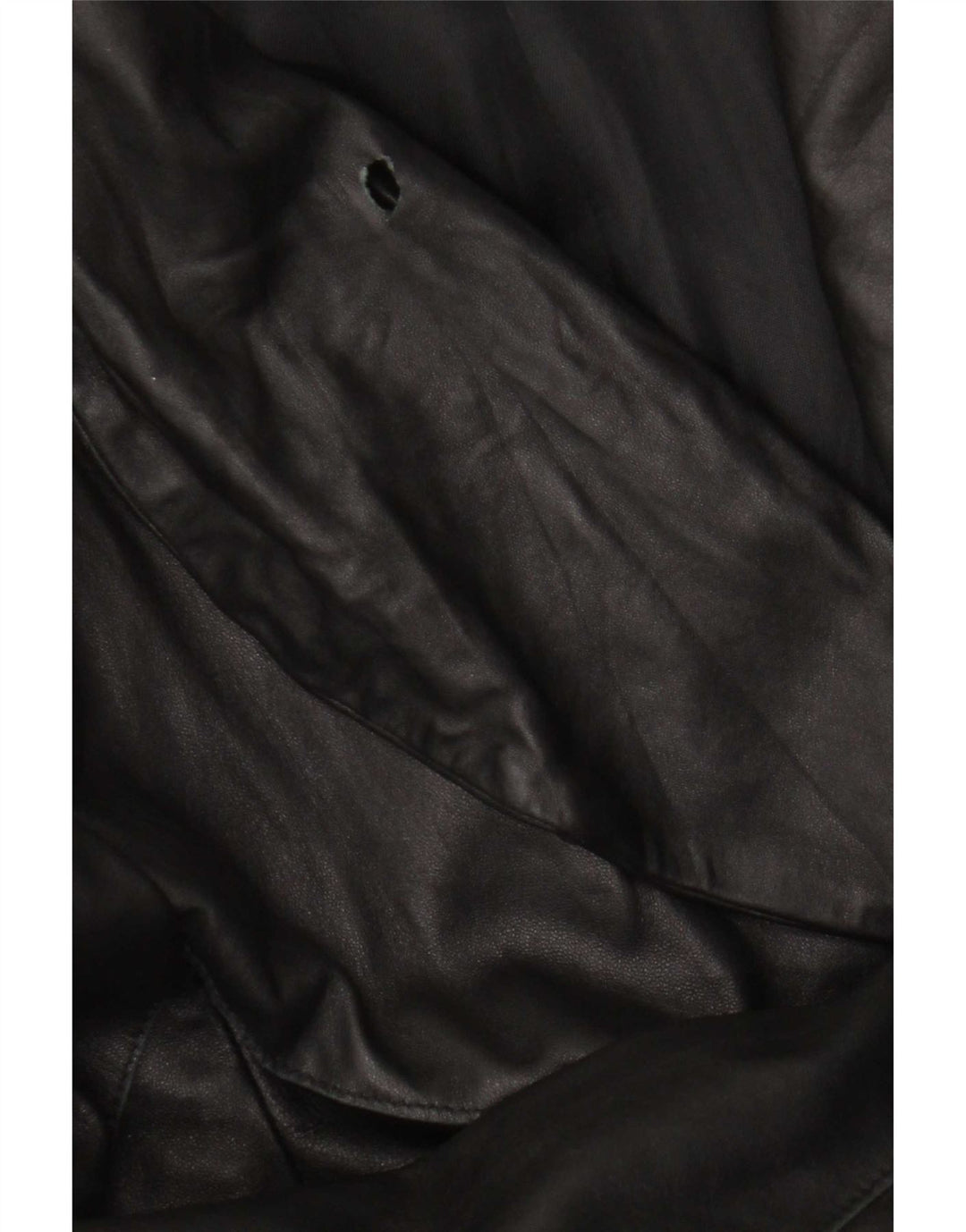 Vintage Womens Leather Coat IT 46 Large Black Leather