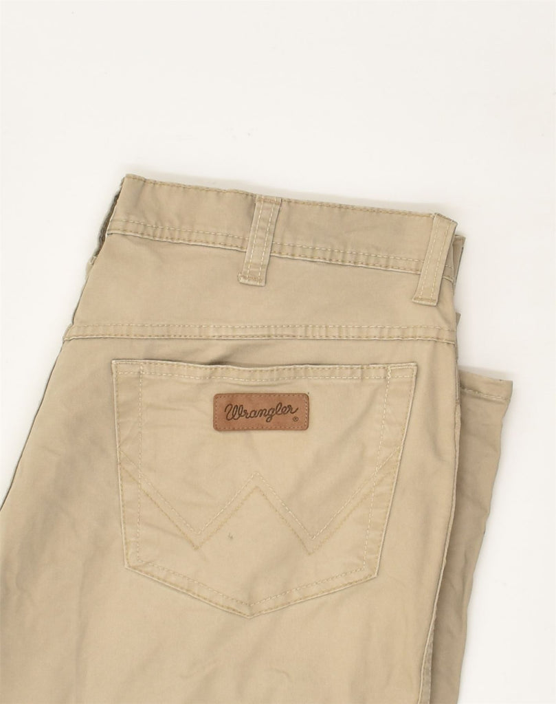 WRANGLER Mens Straight Casual Trousers W33 L34  Beige Cotton | Vintage Wrangler | Thrift | Second-Hand Wrangler | Used Clothing | Messina Hembry 