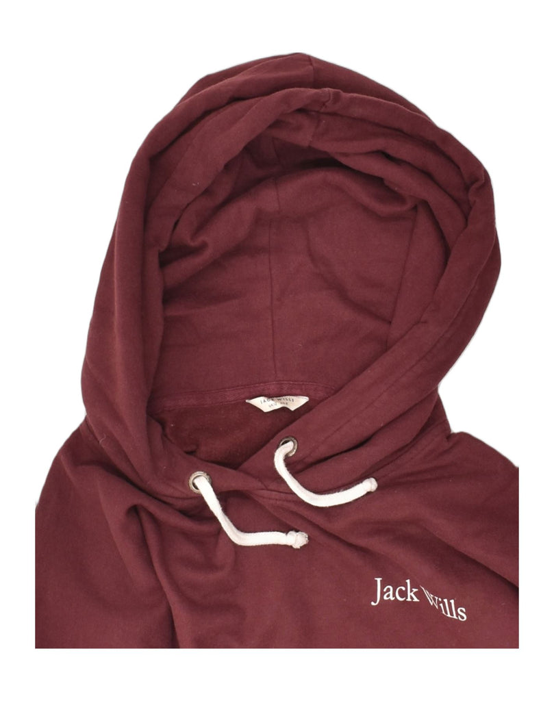 JACK WILLS Womens Hoodie Jumper UK 12 Medium Maroon Cotton | Vintage Jack Wills | Thrift | Second-Hand Jack Wills | Used Clothing | Messina Hembry 