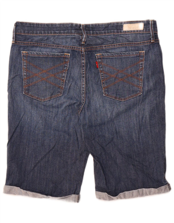 Levi's Womens 545 Bermuda Denim Shorts US 10 Large W34  Blue Cotton