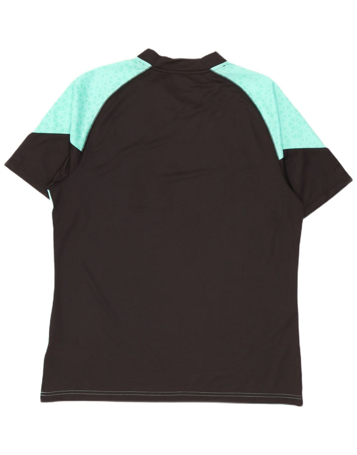 Puma Mens T-Shirt Top Large Turquoise Geometric Polyester
