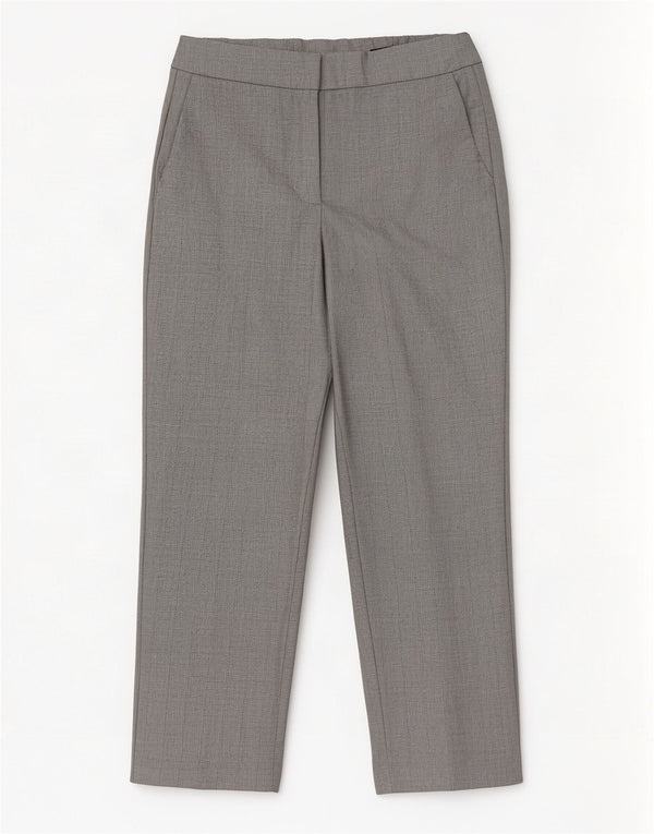 Marks & Spencer Womens Cropped Trousers UK 10 Small W28 L23 Grey Pinstripe