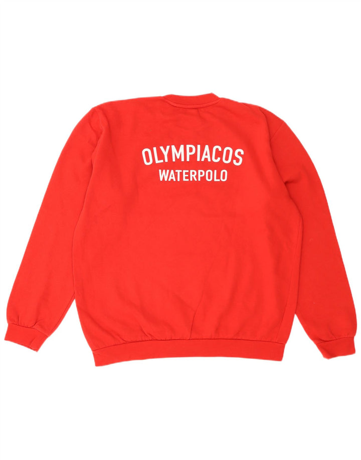 Adidas Mens Graphic Sweatshirt Jumper Large Red Cotton