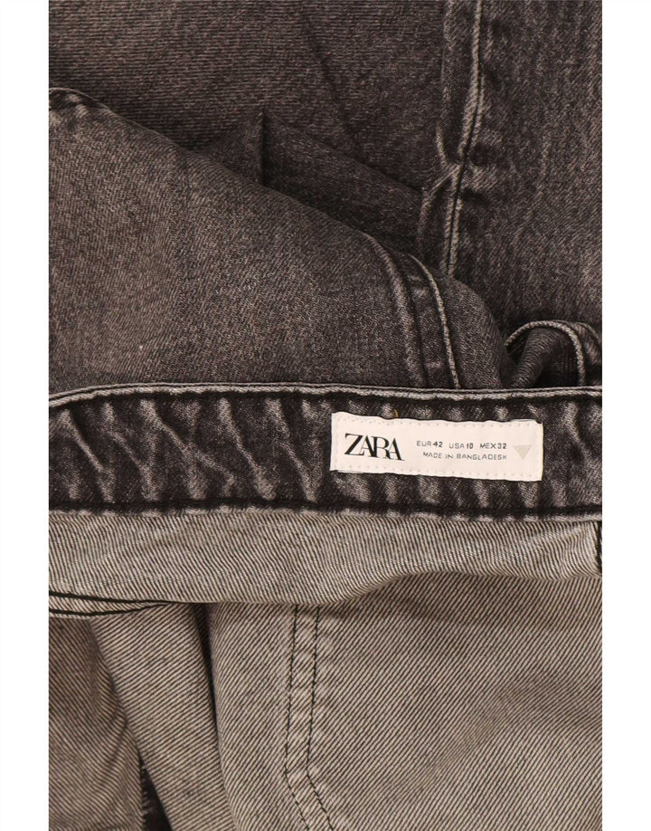 Zara Womens Straight Jeans EU 42 Large W32 L35 Grey Cotton