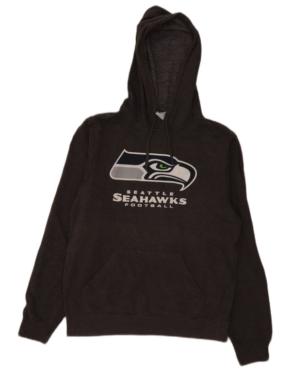 NFL TEAM APPAREL Mens Seattle Seahawks NFL Hoodie Jumper Small Grey Cotton
