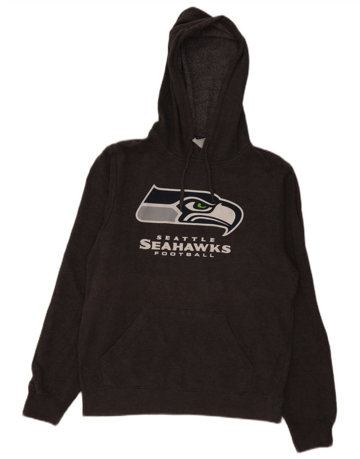 NFL TEAM APPAREL Mens Seattle Seahawks NFL Hoodie Jumper Small Grey Cotton