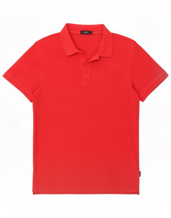 Liu Jo Mens Polo Shirt Large Red Cotton