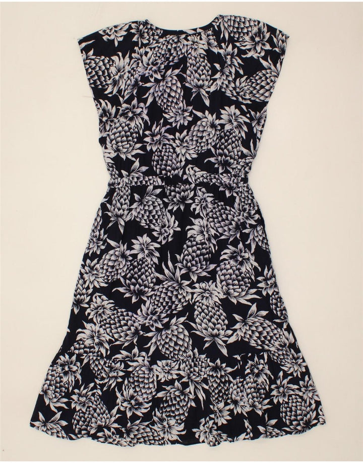 J. CREW Womens Sleeveless Basic Dress US 6 Medium Navy Blue Floral Cotton Vintage J. Crew and Second-Hand J. Crew from Messina Hembry 