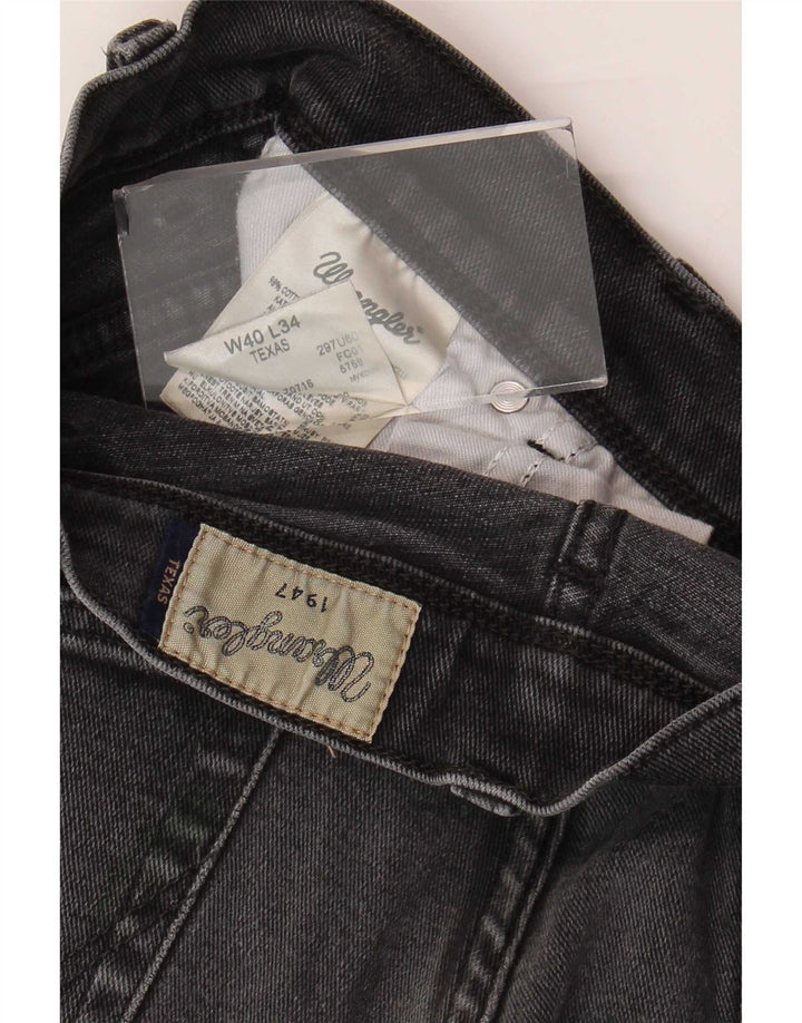 Wrangler Mens Texas Straight Jeans W40 L34 Grey Cotton
